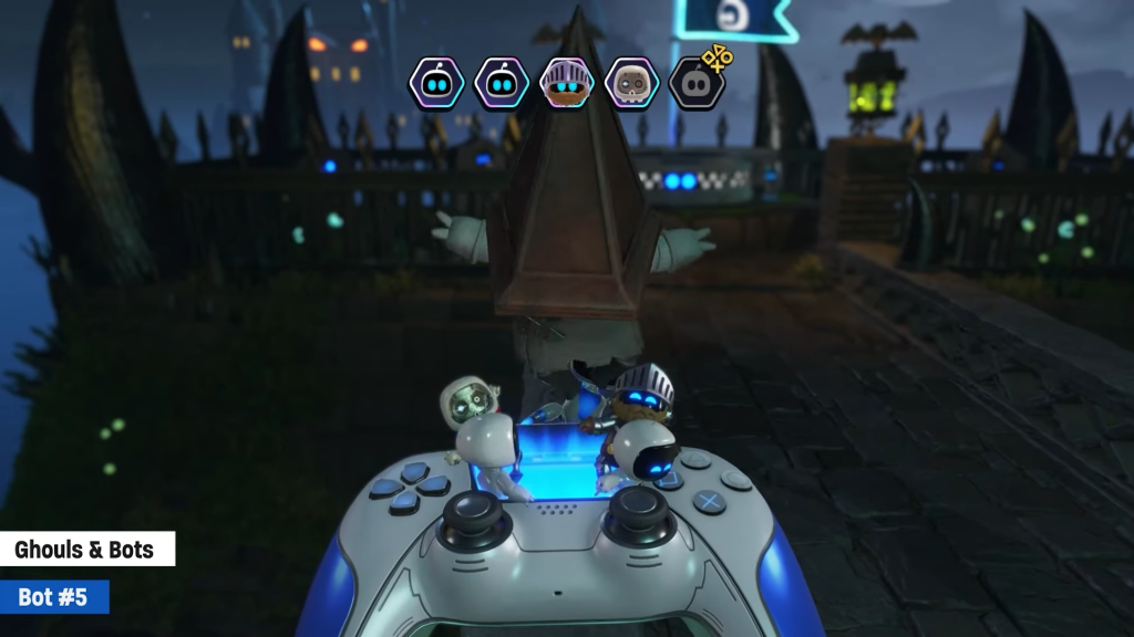 Pyramid Head from Silent Hill in Astro Bot.