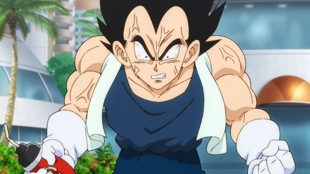 Vegeta angry with Goku in Dragon Ball Super Broly