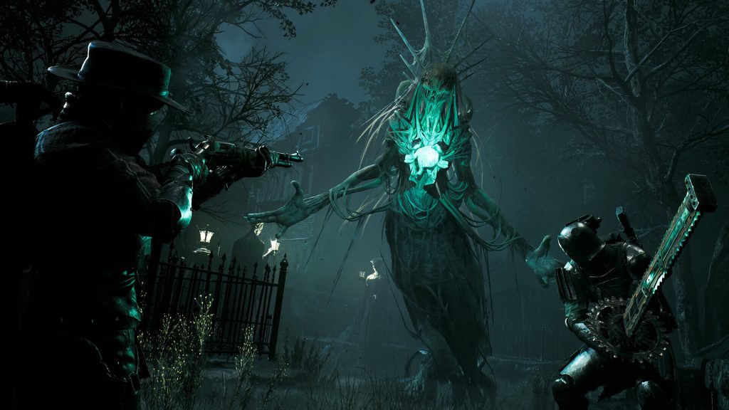 The image show players fighting a ghost with guns in Remnant 2