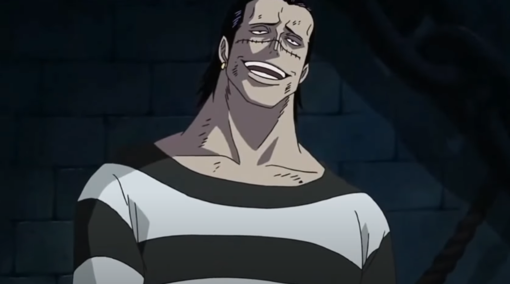 Crocodile as a prisoner during the Impel Down arc