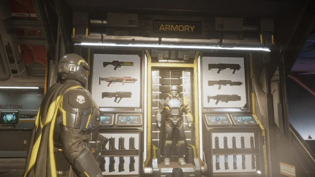 The armory in Helldivers 2.
