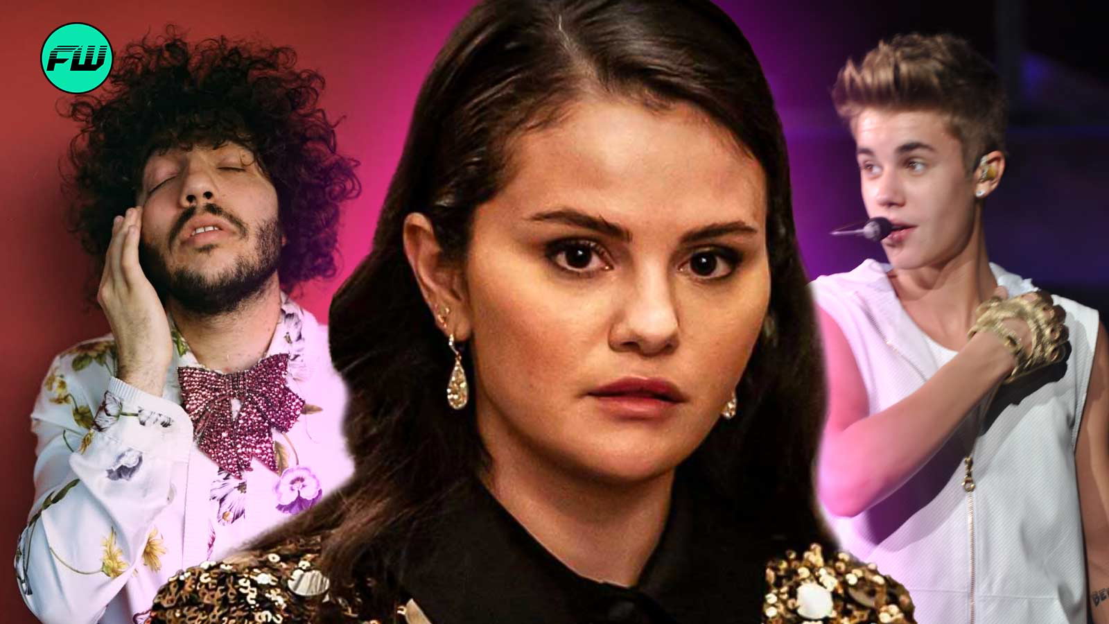 selena gomez, justin beiber, benny blanco