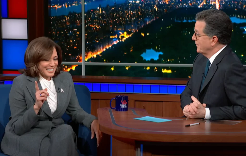 Kamala Harris on The Late Show with Stephen Colbert