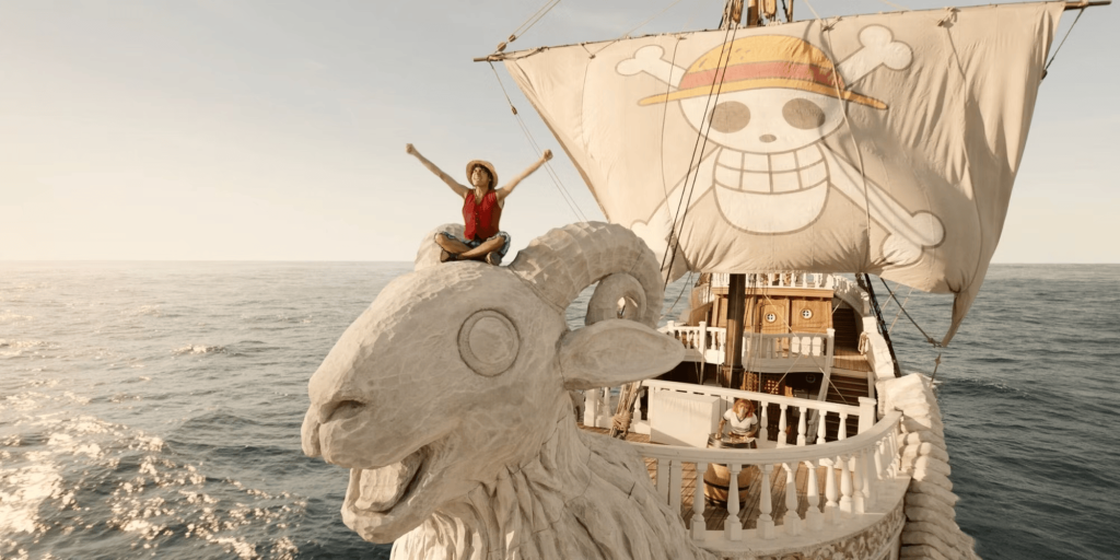 Aboard the Going Merry in Netflix's One Piece.