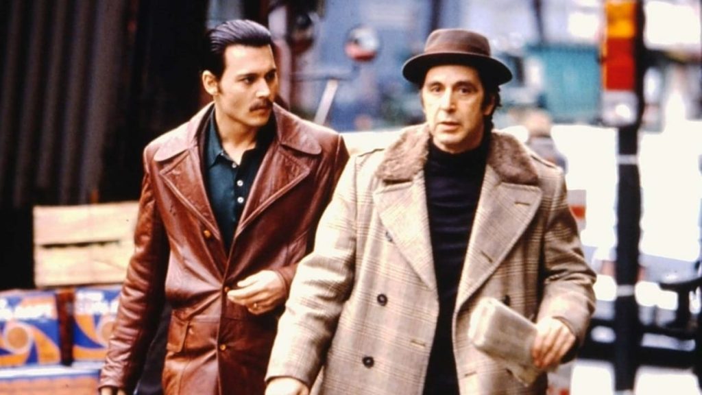 Al Pacino and Johnny Depp in a still from Donnie Brasco | Credits: Sony Pictures Releasing