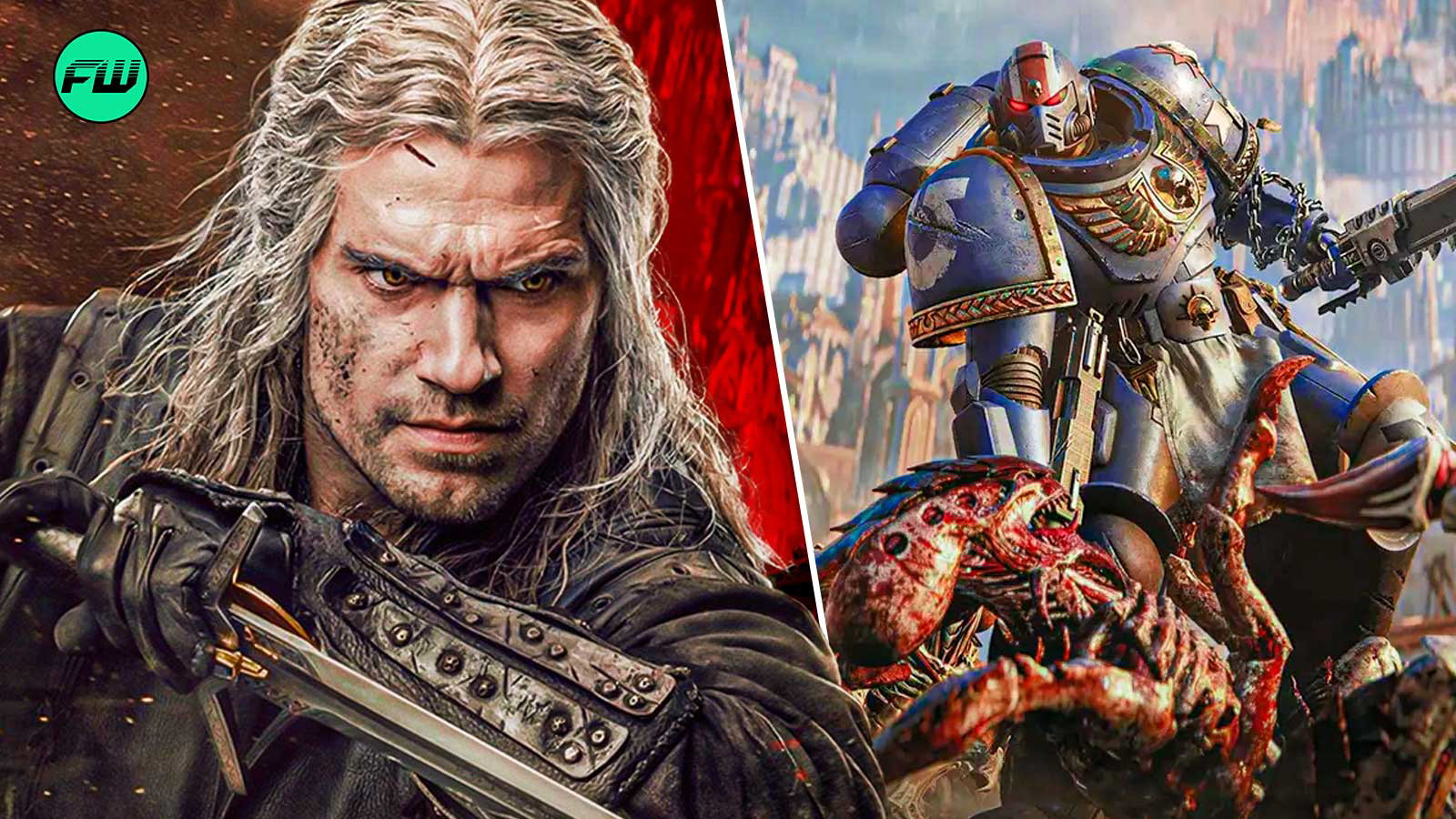 henry cavill in the witcher , warhammer 40k