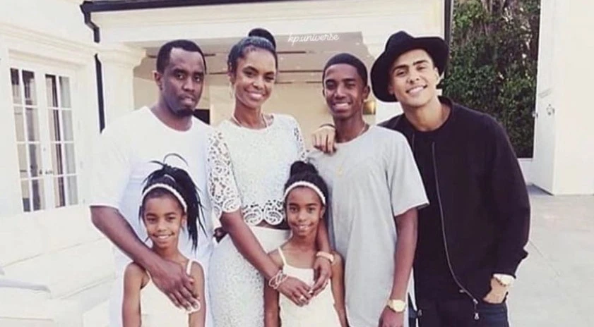 Diddy and Porter with their four kids 