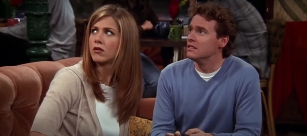 Jennifer Aniston and Tate Donovan in FRIENDS