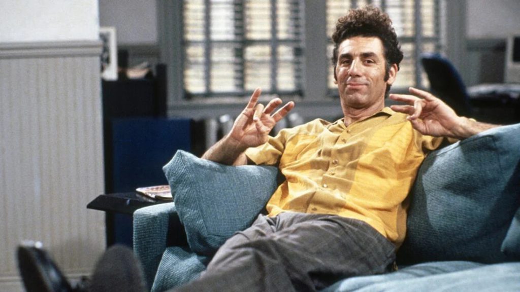 Michael Richards as Kramer on Seinfeld