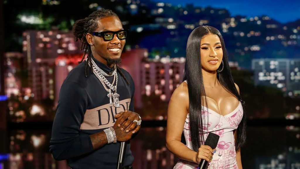 Cardi B and Offset on Jimmy Kimmel Live! [Credit: ABC]