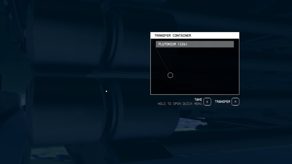 Plutonium transfer container in Starfield.