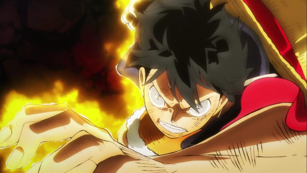 Luffy's battle sequence in One Piece 