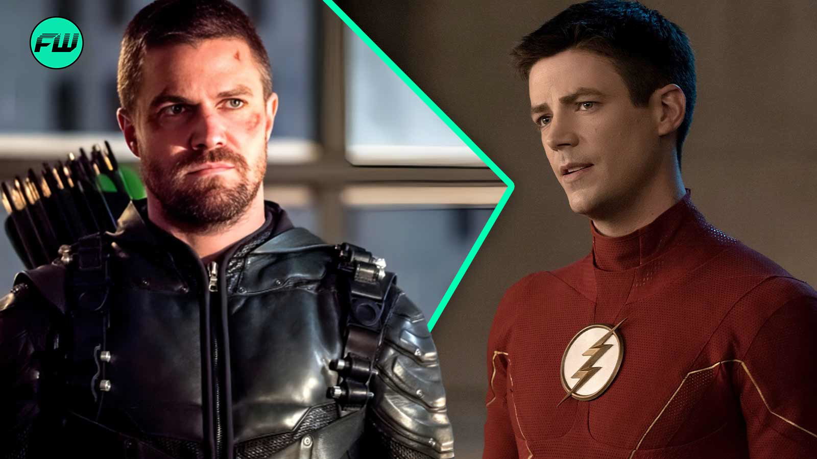 Stephen Amell Was Not a Happy Man After Grant Gustin Made Him a Viral Meme With the Help of Team Arrow