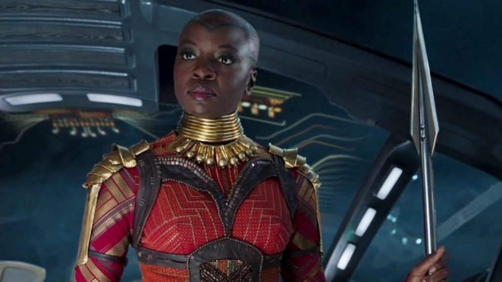 Danai Gurira as Okoye in Black Panther. 