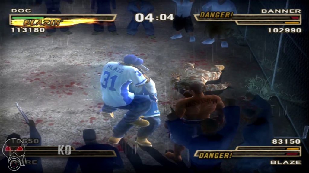 Def Jam gameplay four fighters showdown.