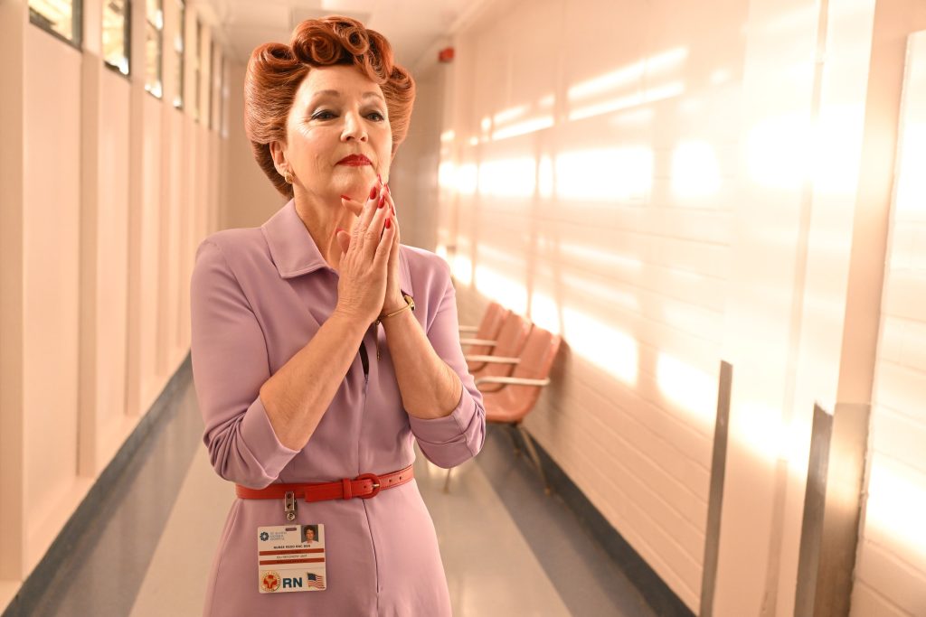 FX's Grotesquerie - Pictured: Lesley Manville as Nurse Redd. 