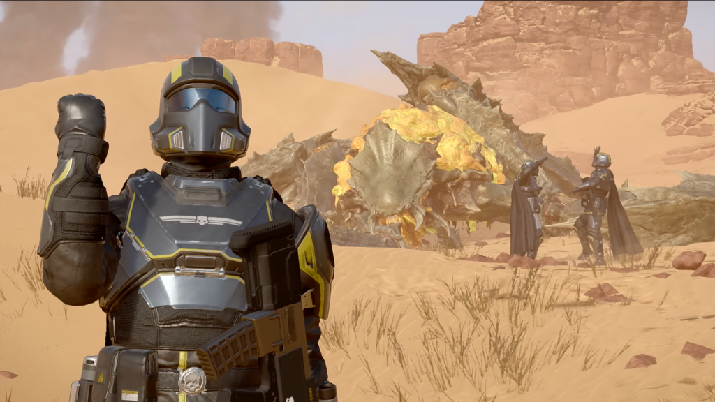 An in-game screenshot from Helldivers 2.