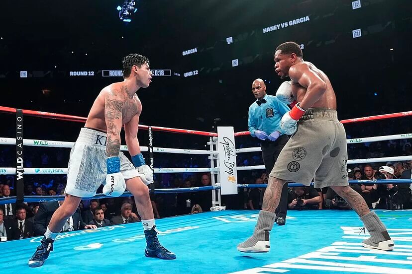 Ryan Garcia (L) vs. Devin Haney (R). | Credits: DAZN.