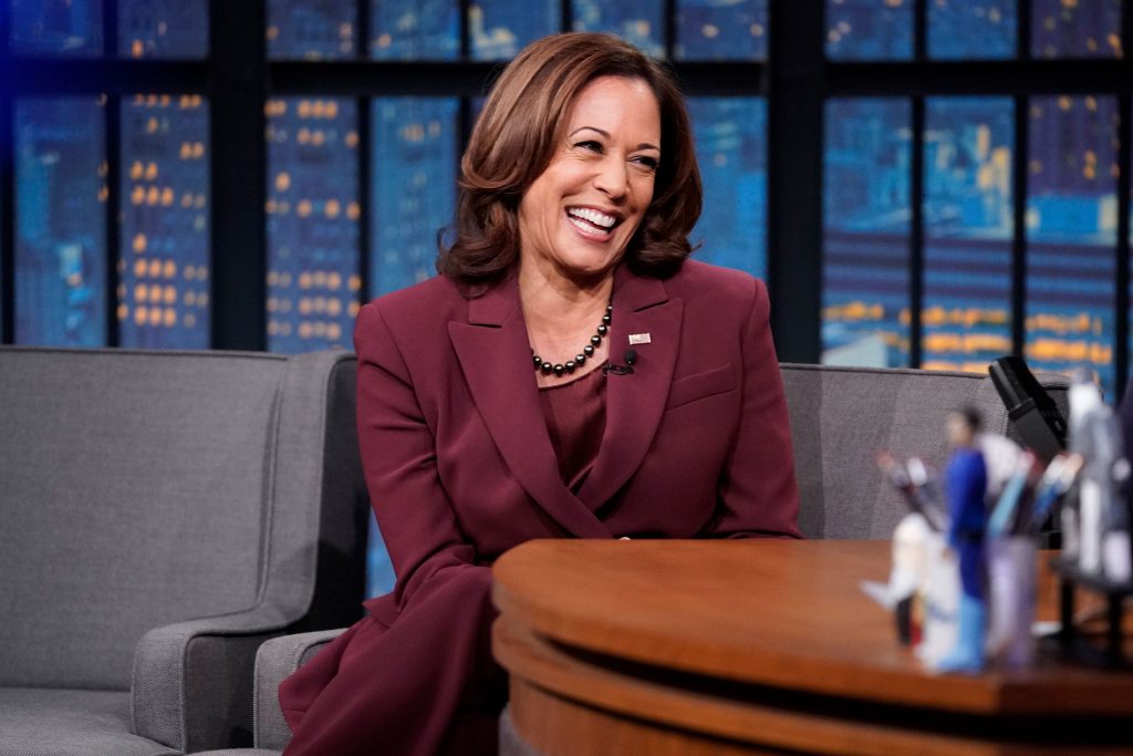 Kamala Harris in Late Night With Seth Meyers | Credits: NBC