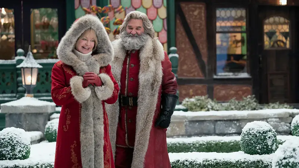 Goldie Hawn and Kurt Russell. | Credits: The Christmas Chronicles/Netflix.