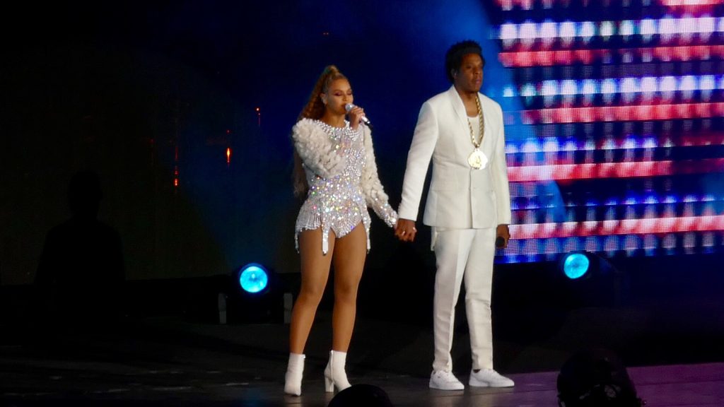 Jay-Z and Beyoncé | image: Erin McCormack, licensed under Creative Commons Attribution 2.0, via Wikimedia Commons