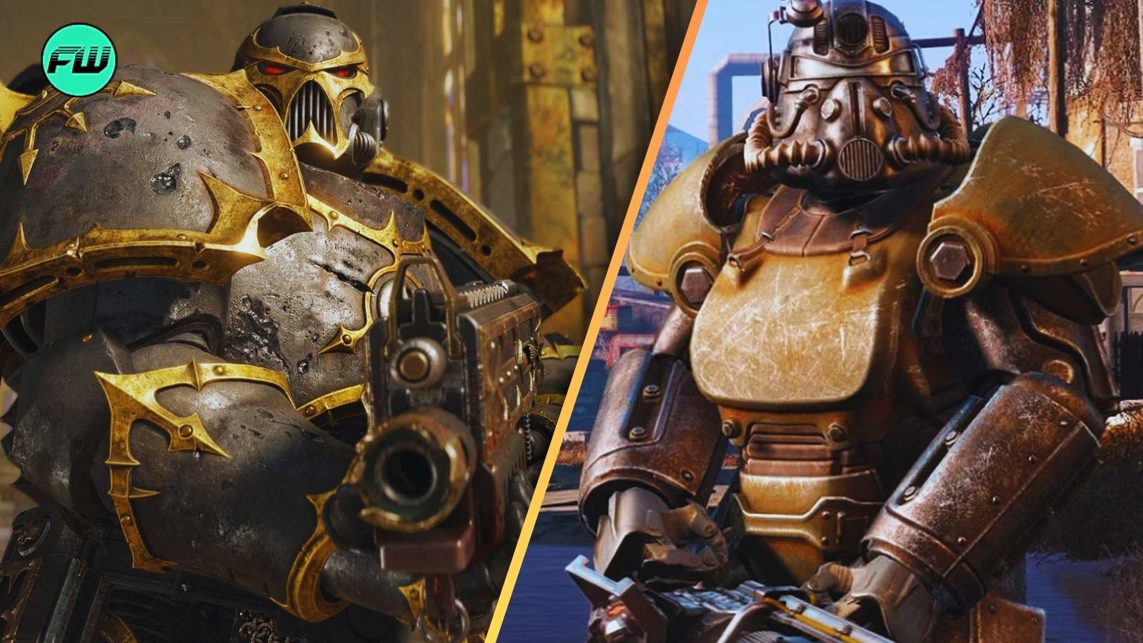 Послушайте Тодд Ховард: неофициальный кроссовер Space Marine 2 x Fallout показывает, насколько эпично было бы увидеть, как силовая броня Т-45 уничтожает еретиков