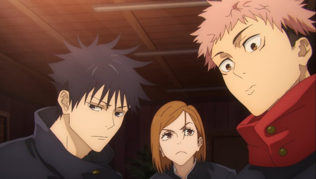 Yuji, Megumi, and Nobara are visible in the picture from Jujutsu Kaisen anime