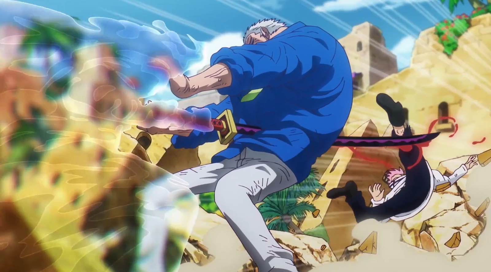 One Piece: Haki or Black Blade? How Was Shiryu Able to Stab Garp, One of the Strongest Haki Users on Hachinosu?