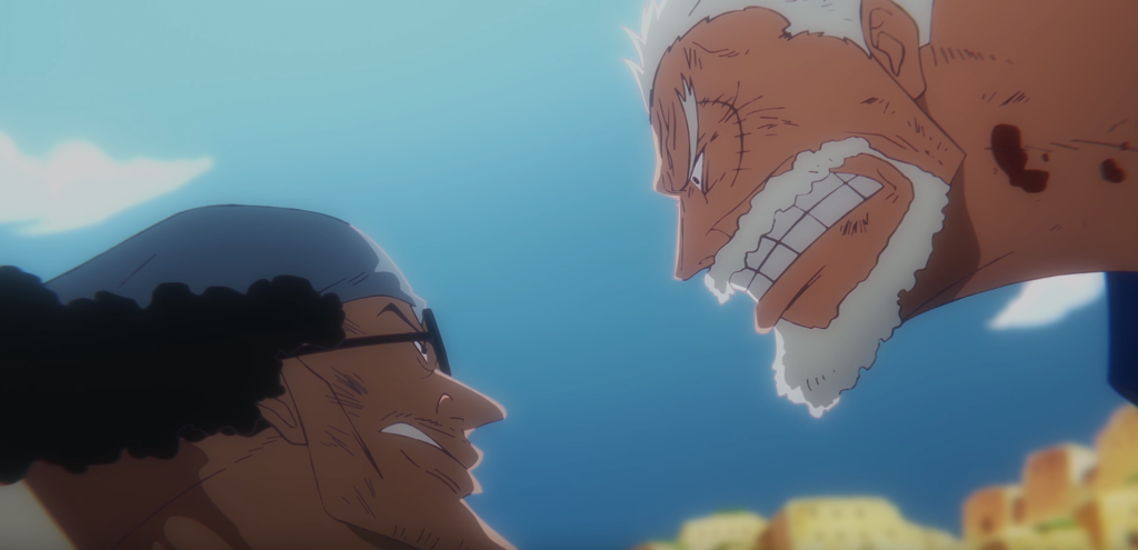 kuzan vs garp in one piece 4