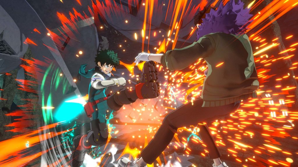 My Hero Academia One Justice 2 Deku fighting.