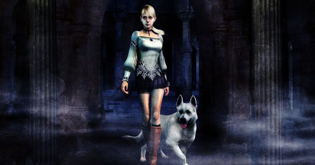 Haunting Ground the protagonist with her dog.