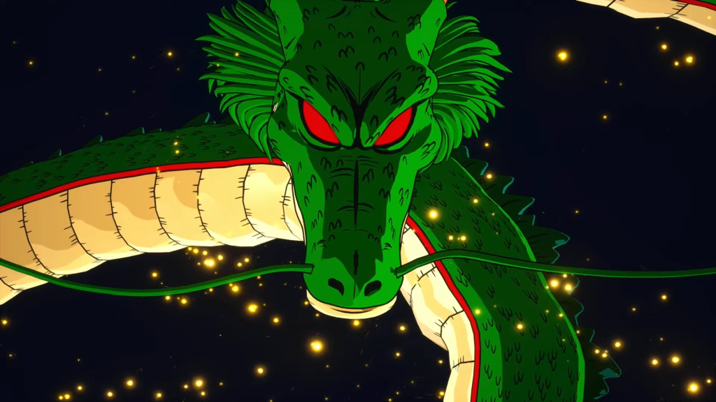 The player summoning Shenron to fulfil his wish.