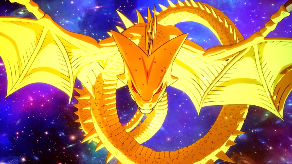 The player having summoned Super Shenron to grant a wish.