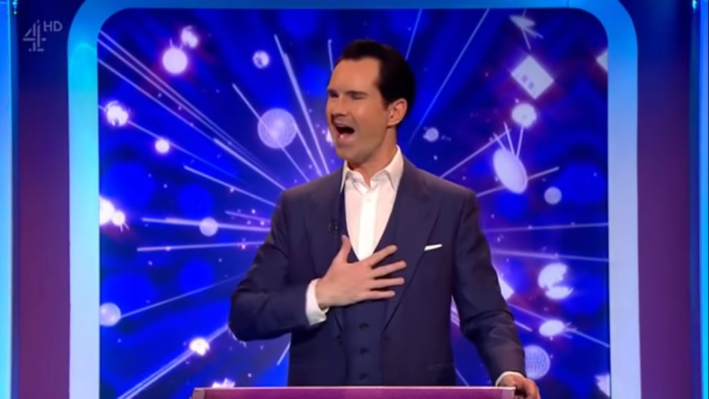 Jimmy Carr in The Big Fat Quiz of the Year. 