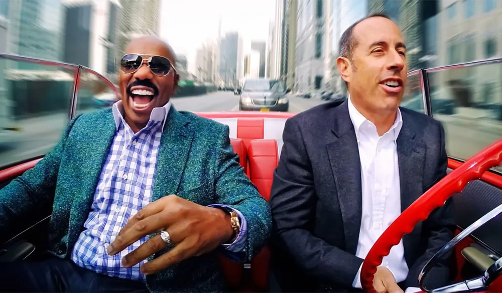 Jerry Seinfeld with Steve Harvey in Comedians in Cars Getting Coffee