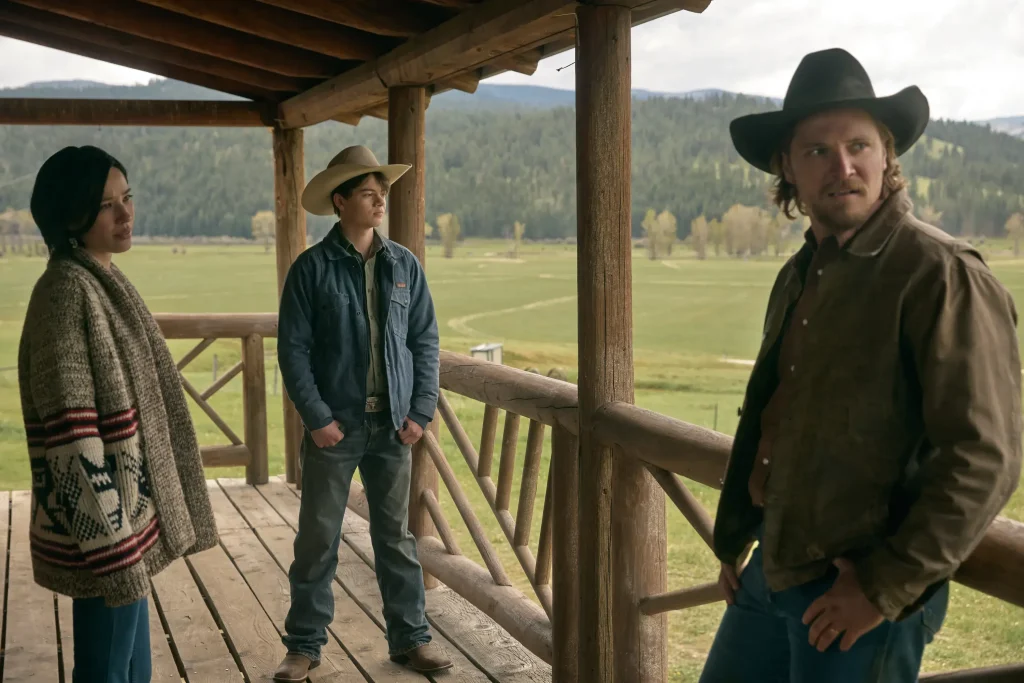 Kayce and Monica in an exclusive sneak peek from season 5 part 2. | Credits: Yellowstone/Paramount Network.