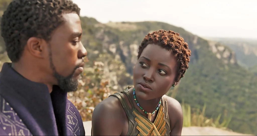 Chadwick Boseman and Lupita Nyong'o