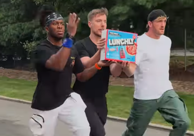 KSI, MrBeast, and Logan Paul promote Lunchly