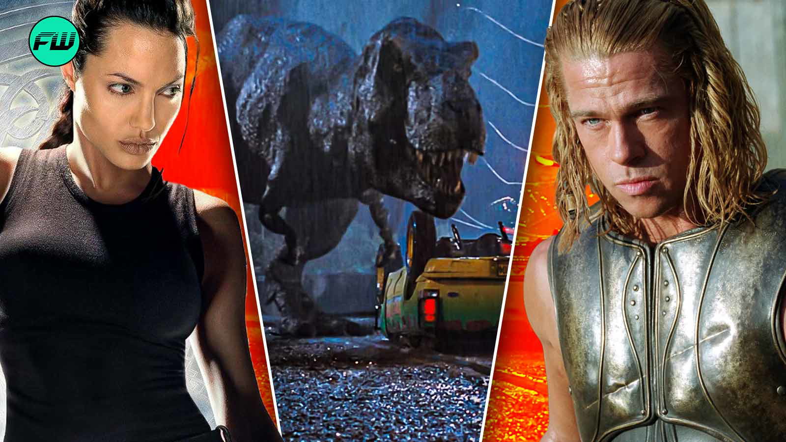 angelina jolie, brad pitt, jurassic park