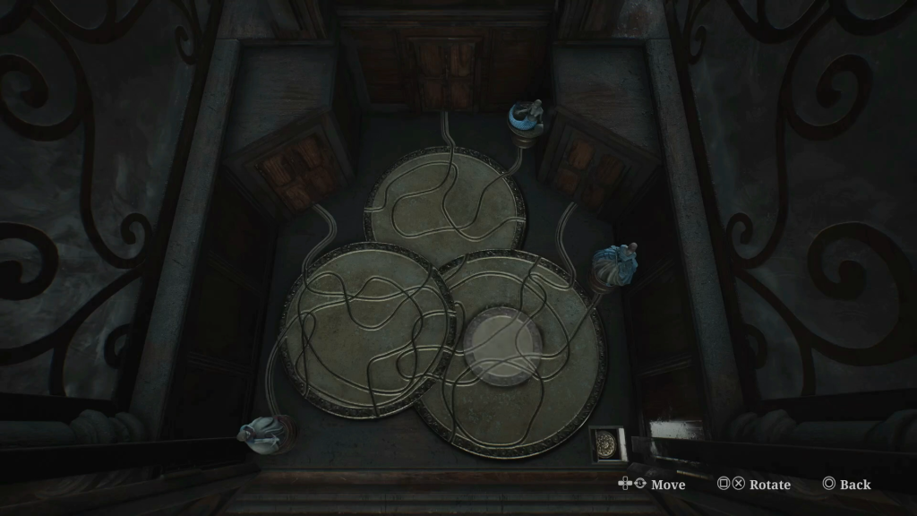 The records in the music box puzzles in Silent Hill 2.