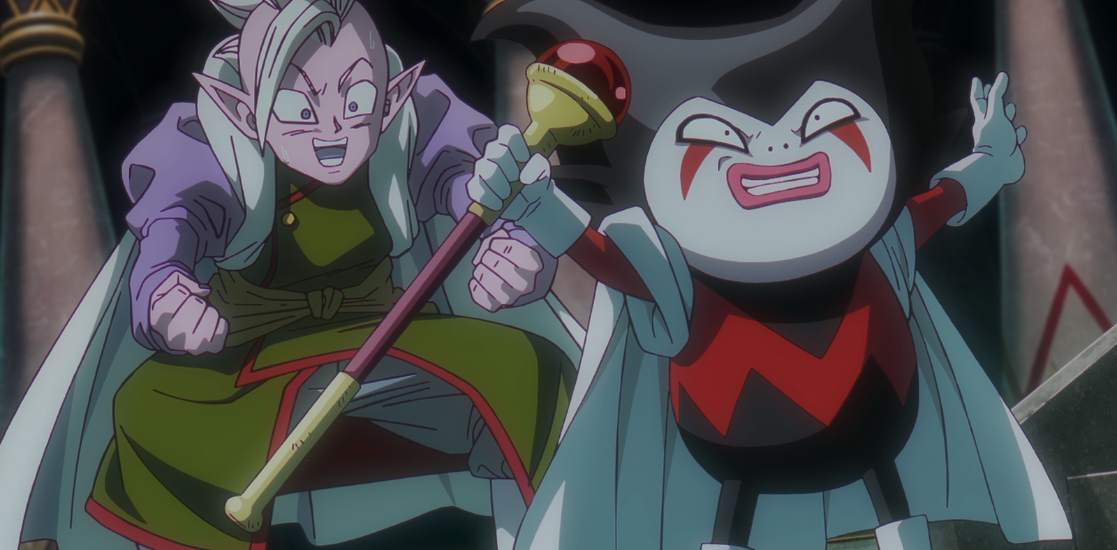 The picture shows Gomah and Degesu from Dragon Ball Daima