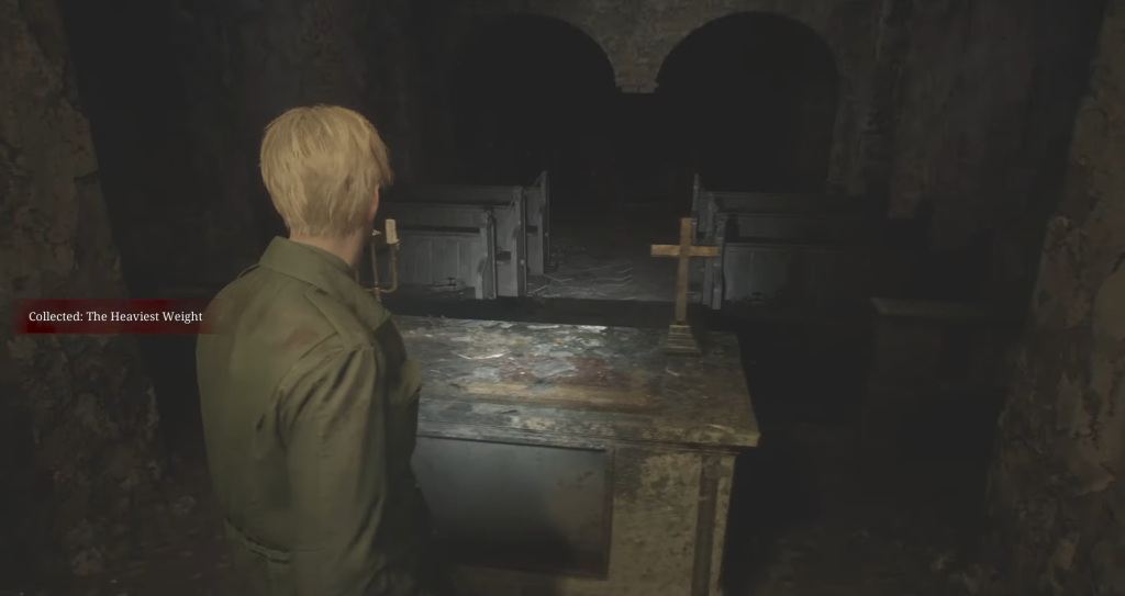 The heaviest weight is in the chapel in the prison main part in Silent Hill 2.