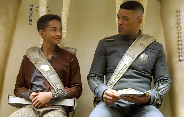 Will Smith and Jaden Smith in After Earth