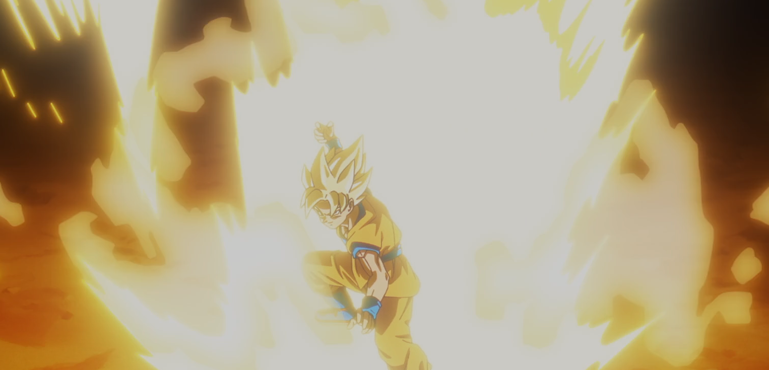 Goku's saiyan transformation in DAIMA