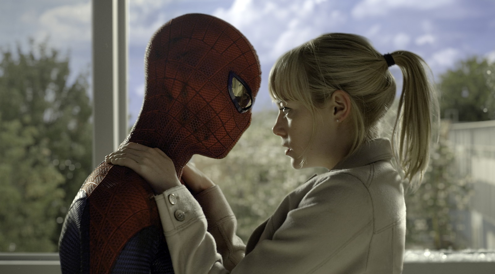 Andrew Garfield as Spider-Man and Emma Stone star in The Amazing Spider-Man