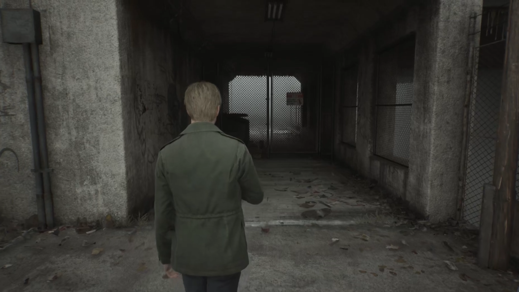 James walking through the tunnel to find the car with the Key of Sorrow.