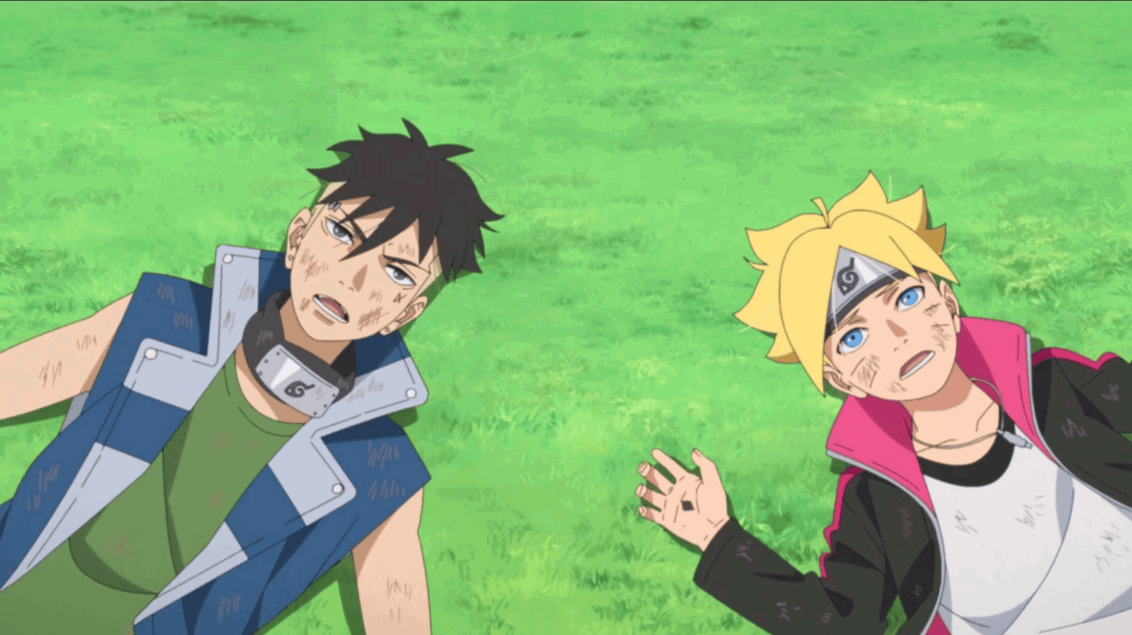 Kawaki and Boruto in Boruto: Naruto Next Generations. 