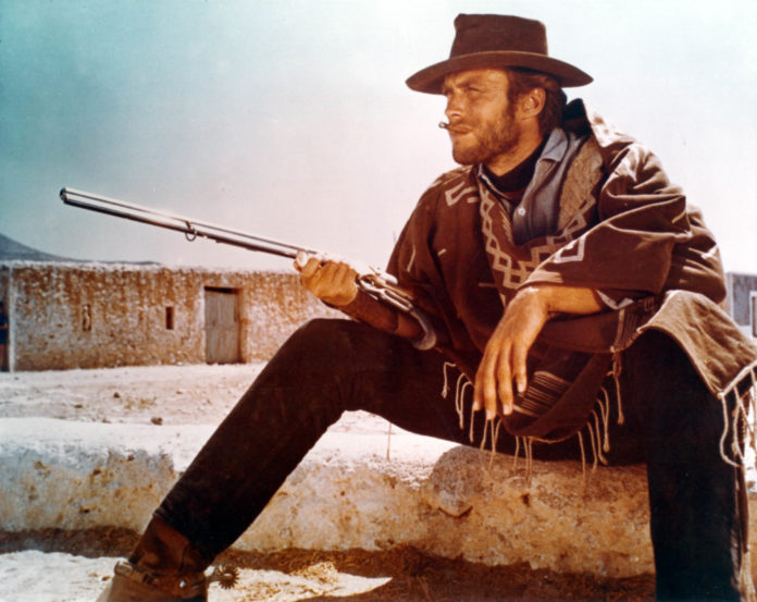 A still from A Fistful of Dollars (1964).