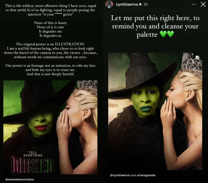 Cynthia Erivo on fans editing ‘Wicked’ film poster
Instagram @cynthiaerivo