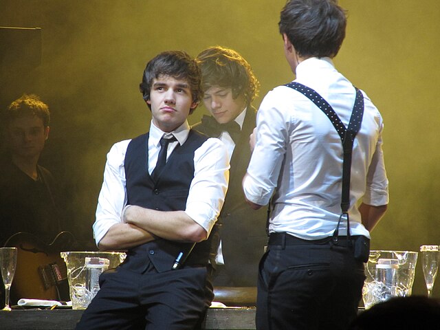 Liam Payne, Harry Styles and Louis Tomlinson (facing away), One Direction, Clyde Auditorium, Glasgow, Saturday 14 January 2012